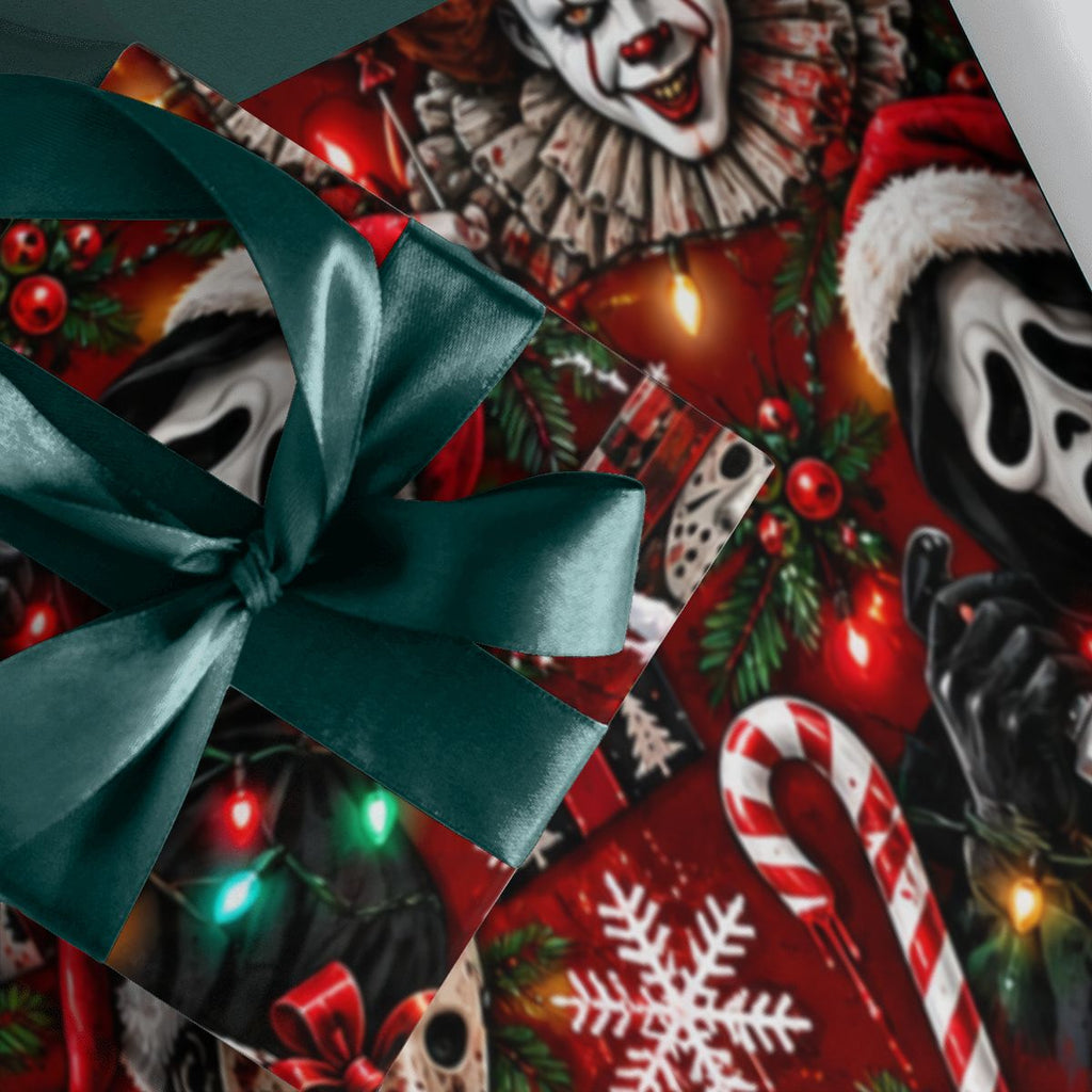 3Pack Gift Wrapping Paper Sheets hooror christmas theme