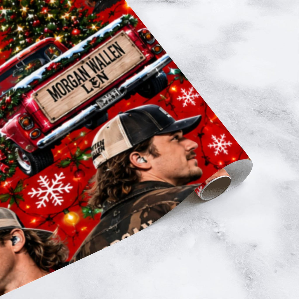 3Pack Gift Wrapping Paper Sheets morgan wallen christmas