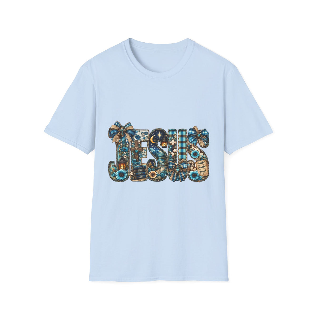 T-Shirt - 'TIS' Holiday Patchwork Design: Festive Vintage Ornaments & Plaid