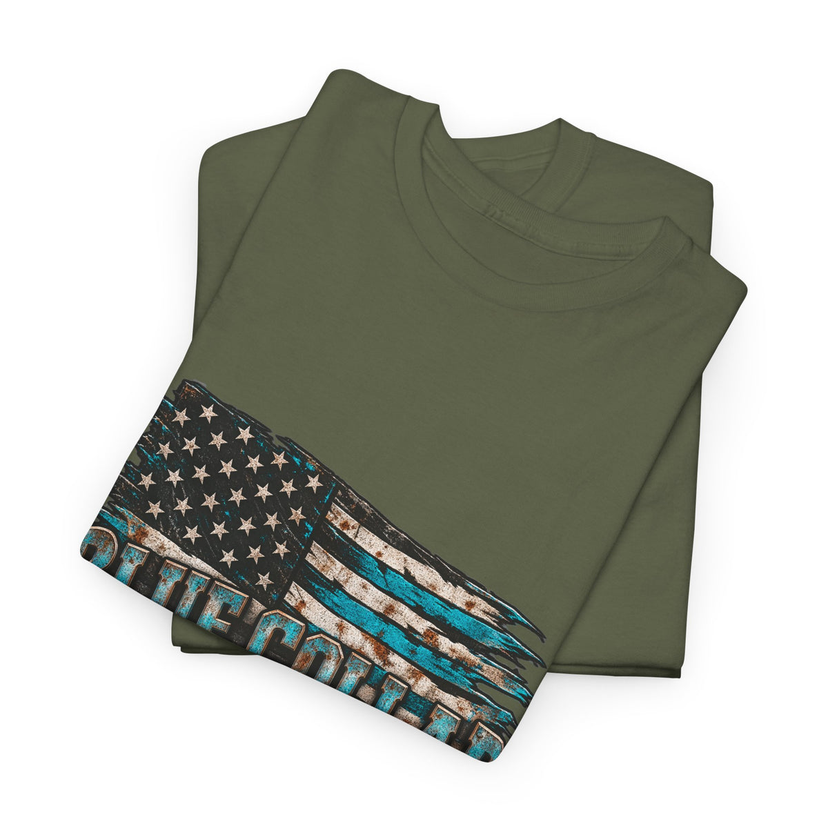 Blue Collar T-Shirt — "Blue Collar Made" & "American Blue Collar" Patriotic Workwear Tee
