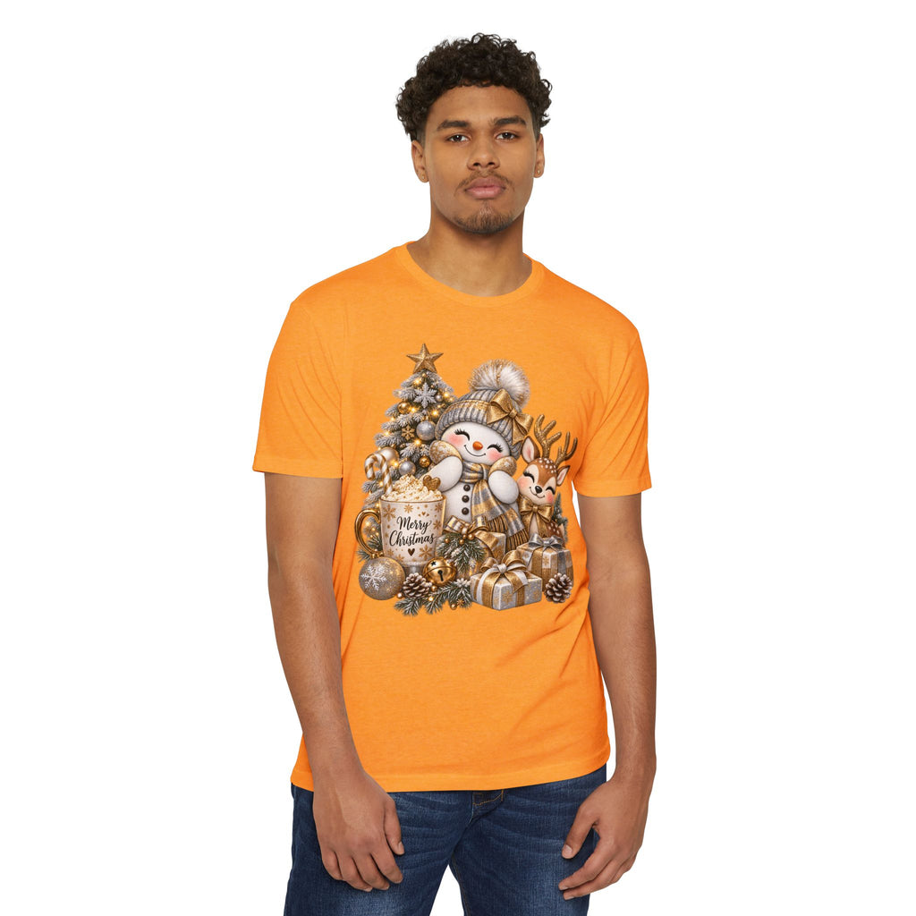 Christmas Snowman & Reindeer Tee — Merry Christmas Holiday T-Shirt