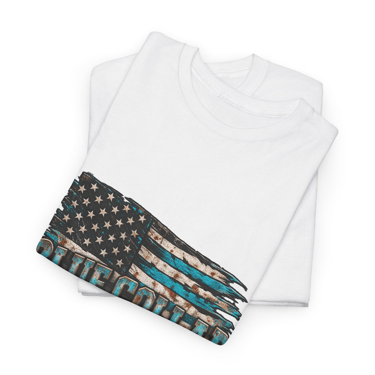 Blue Collar T-Shirt — "Blue Collar Made" & "American Blue Collar" Patriotic Workwear Tee