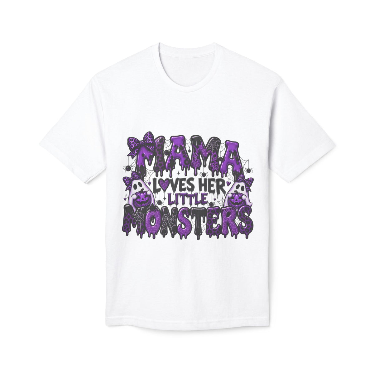 Mama Loves Her Little Monsters T-Shirt — Cute Purple Halloween Mom Tee