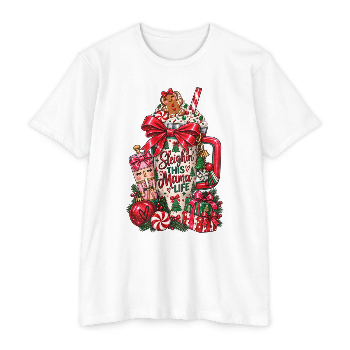 Christmas ‘Sleighing This Mama Life’ T-Shirt