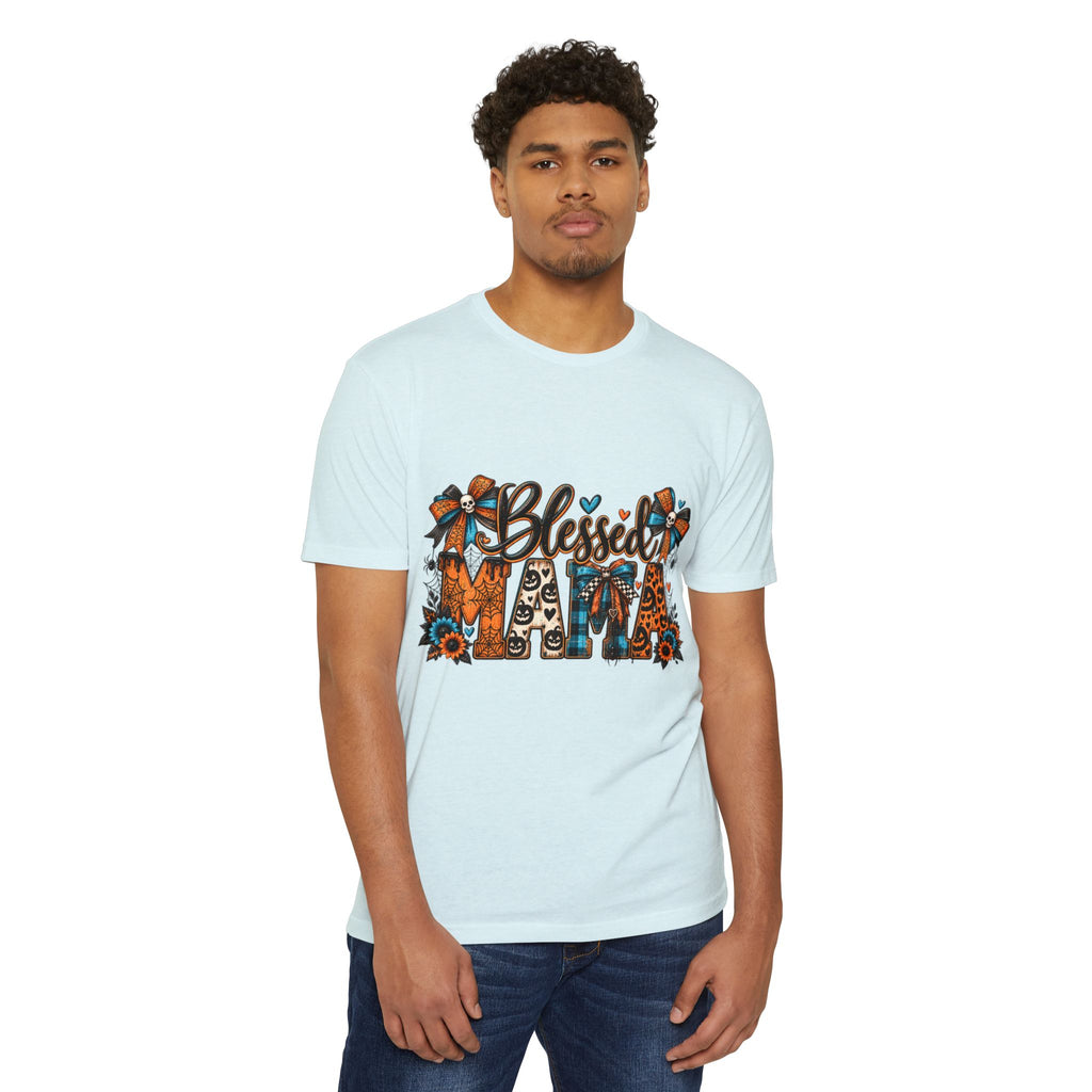 Blessed Mama T-Shirt — Floral Leopard Fall Mother's Day Tee