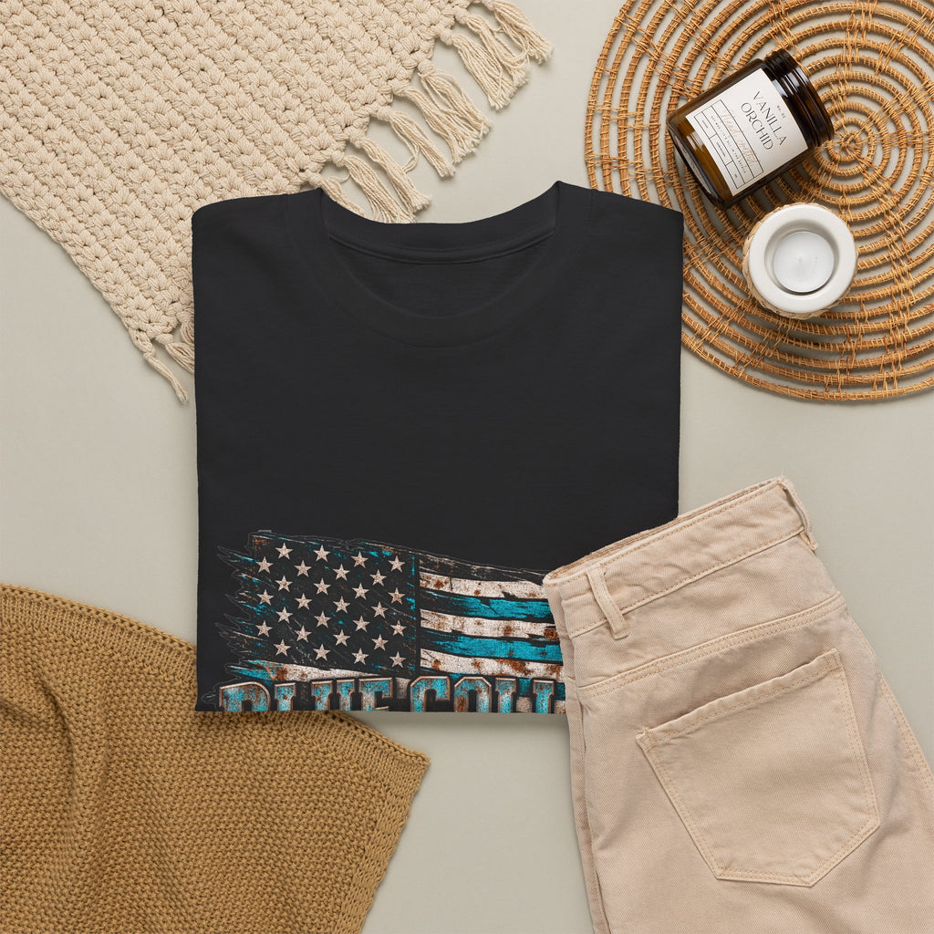 Blue Collar T-Shirt — "Blue Collar Made" & "American Blue Collar" Patriotic Workwear Tee