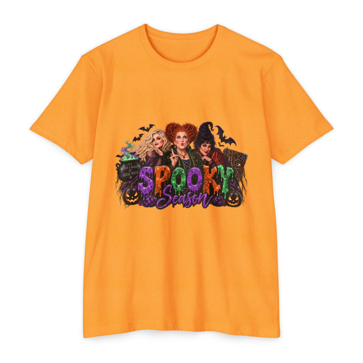 Spooky Season Graphic T-Shirt — Hocus Pocus Witch Trio Halloween Tee
