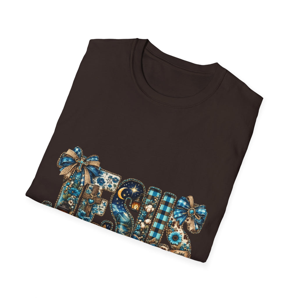 T-Shirt - 'TIS' Holiday Patchwork Design: Festive Vintage Ornaments & Plaid