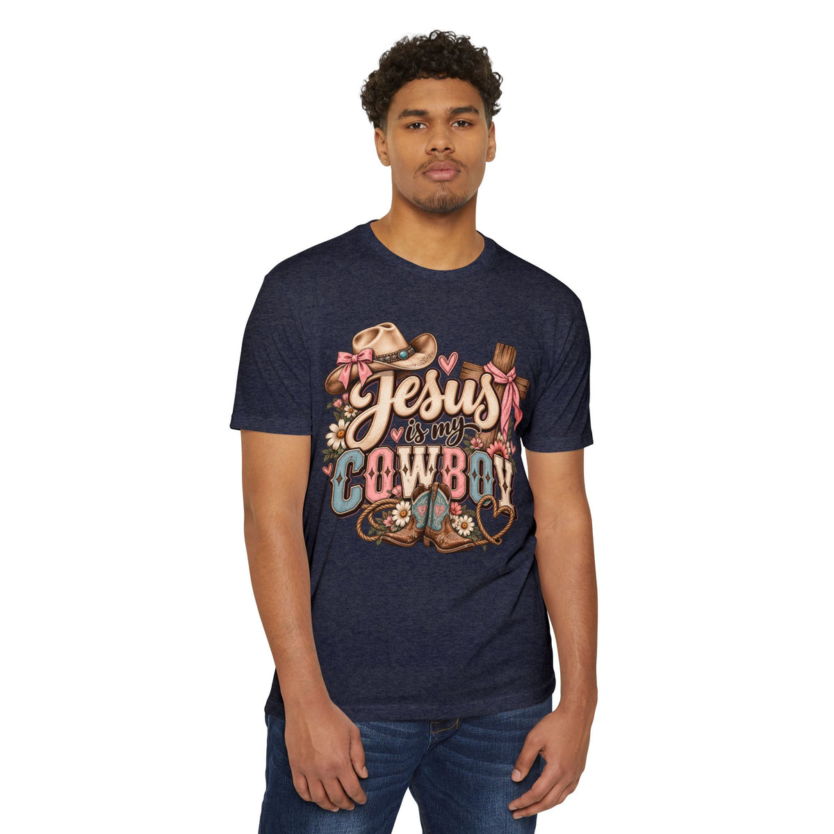 Jesus Is My Cowboy T-Shirt — Western Christian Faith Graphic Tee