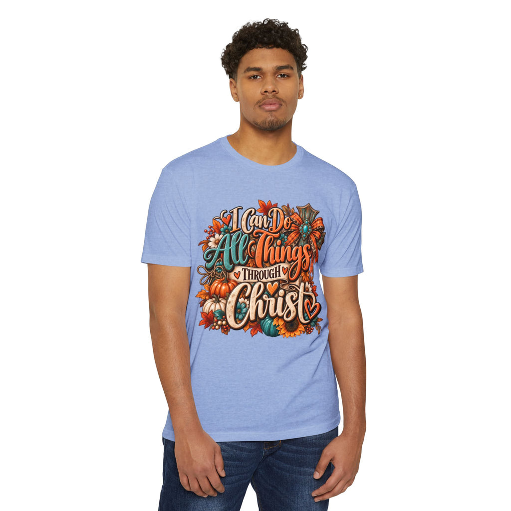 I Can Do All Things Through Christ T-Shirt — Christian Fall Pumpkin Design