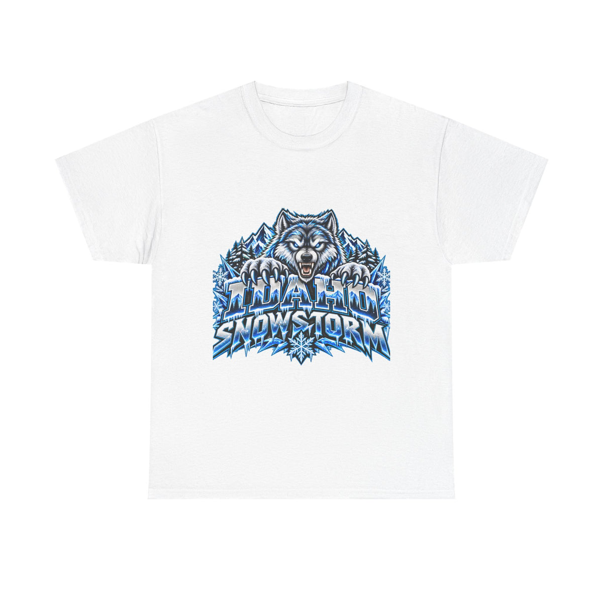 Snowstorm Wolf T‑Shirt — Fierce Arctic Wolf Graphic Tee