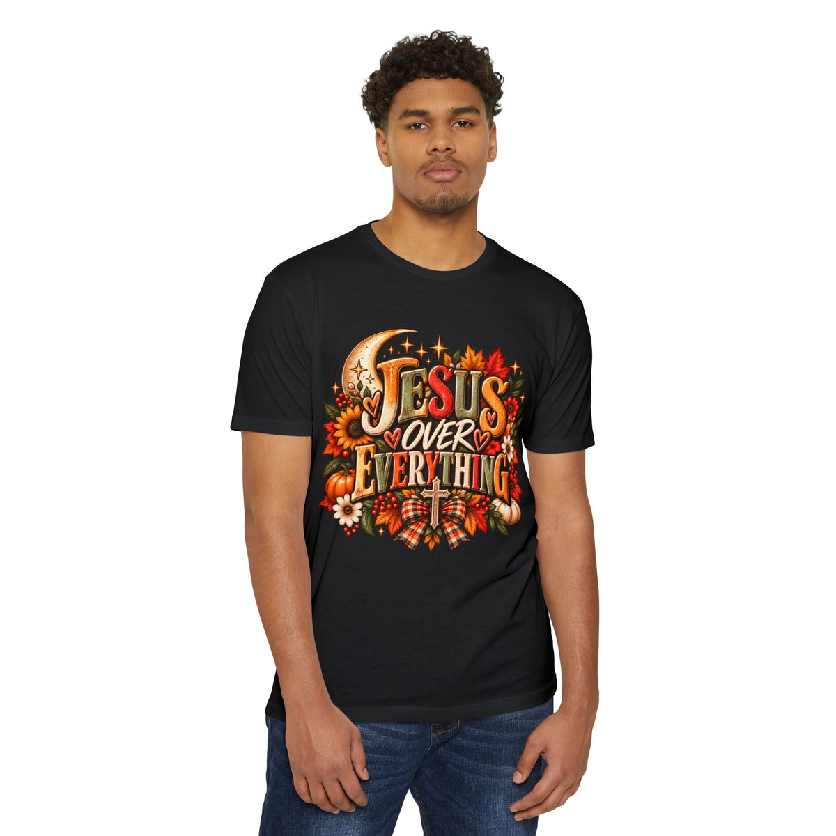 Jesus Over Everything Fall Graphic T-Shirt