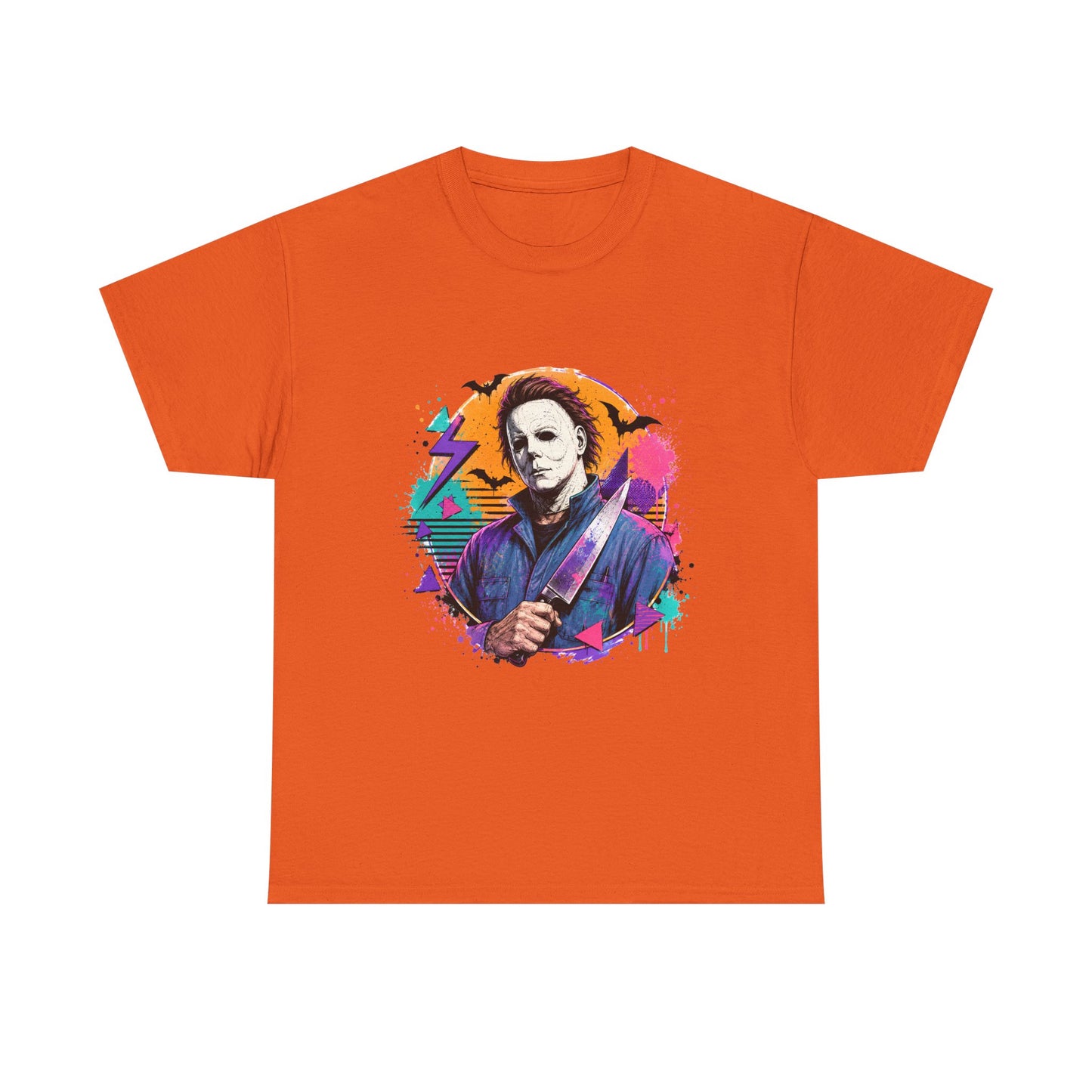 Retro Neon Horror Character Graphic Tee