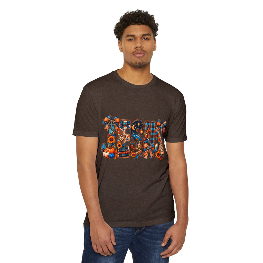 Autumn Blessings T-Shirt — Fall Plaid Pumpkins & Sunflowers Graphic