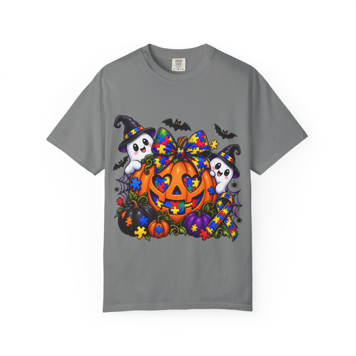 Halloween Pumpkin & Ghosts T‑Shirt — Cute Spooky Fall Graphic Tee