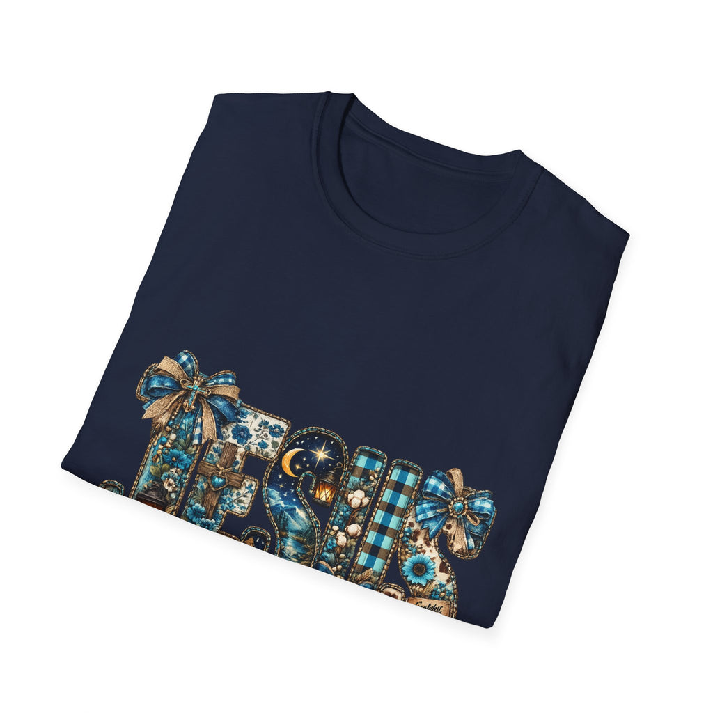 T-Shirt - 'TIS' Holiday Patchwork Design: Festive Vintage Ornaments & Plaid