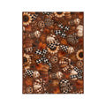 Autumn Pumpkin Patch Velveteen Blanket — Cozy Fall Throw with Plaid & Sunflower Design