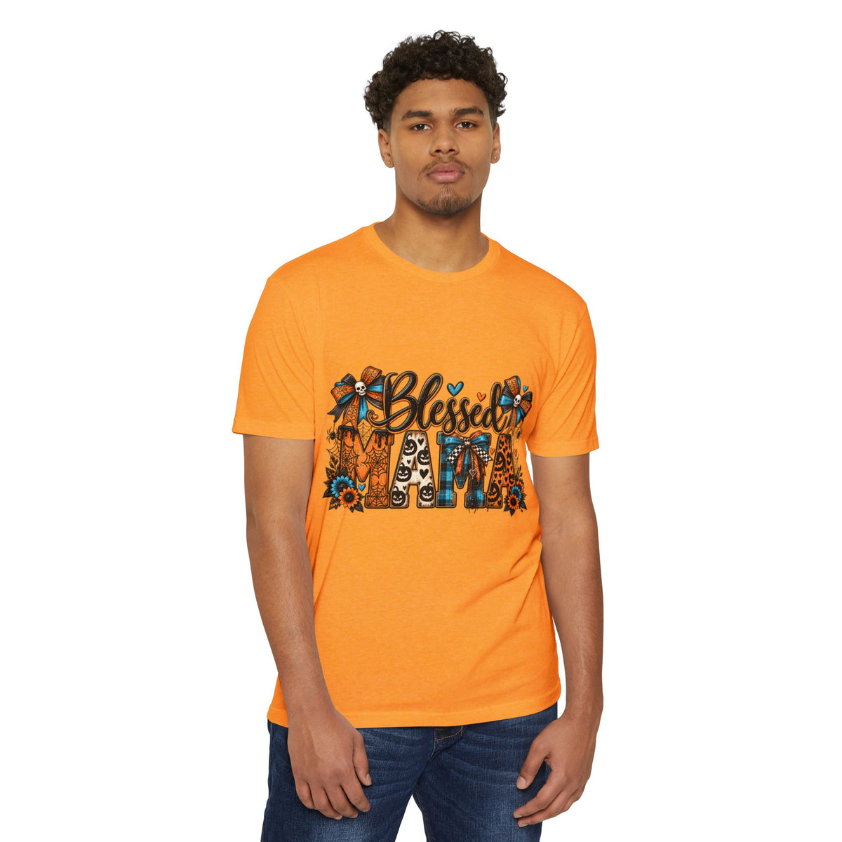 Blessed Mama T-Shirt — Floral Leopard Fall Mother's Day Tee