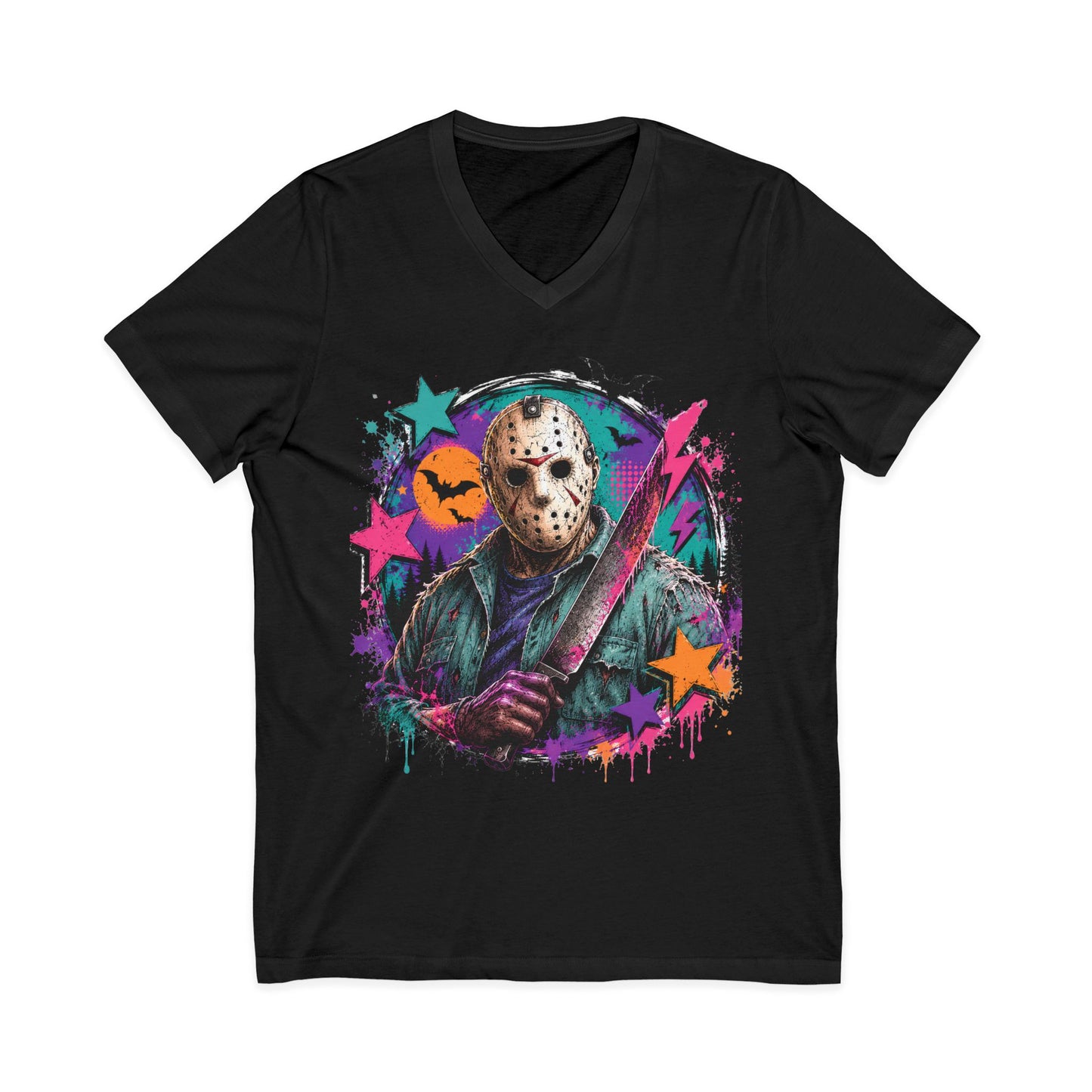 Unisex Jersey Short Sleeve V-Neck Tee