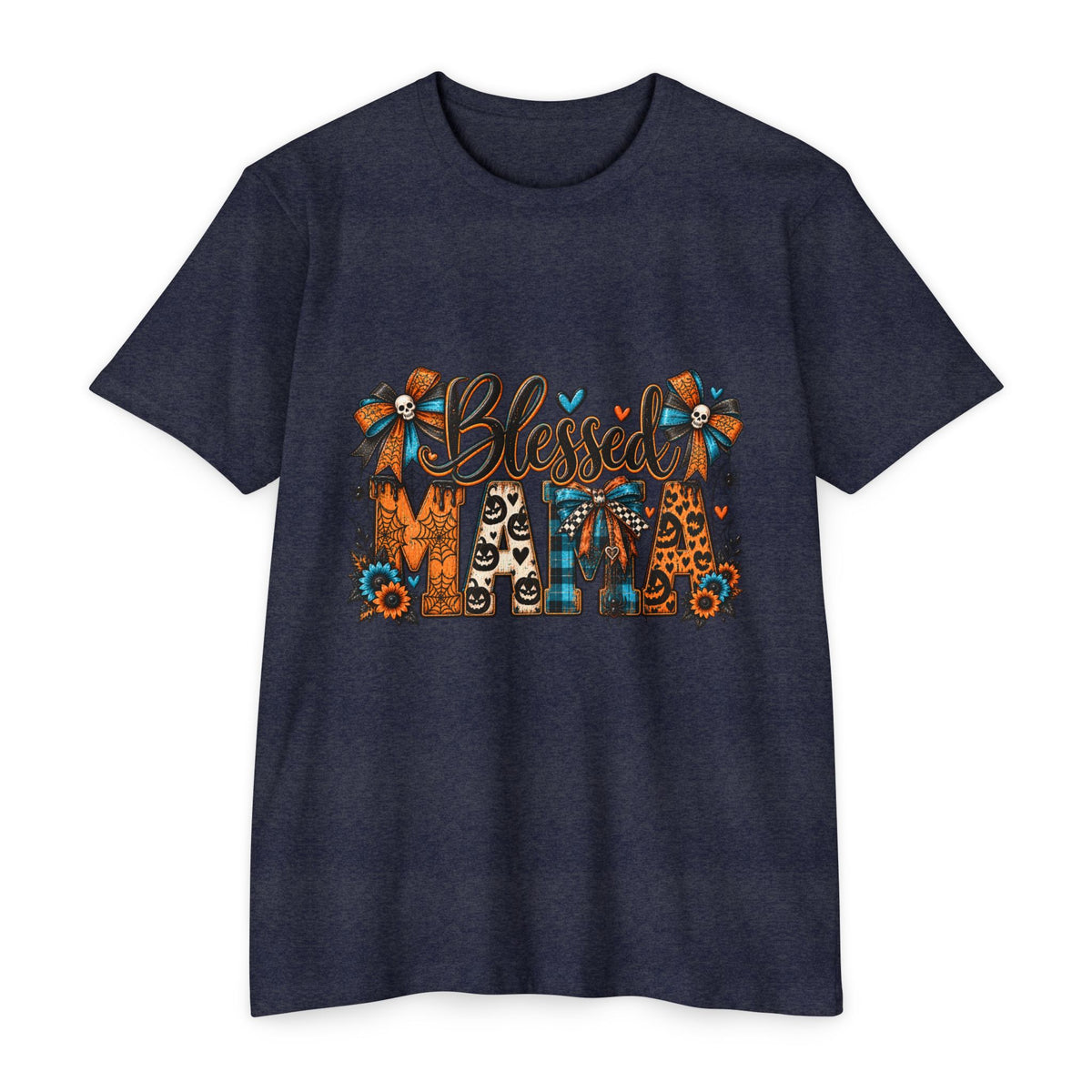 Blessed Mama T-Shirt — Floral Leopard Fall Mother's Day Tee