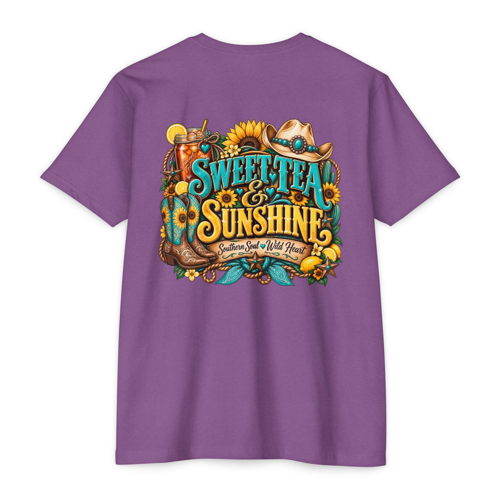 Southern Sweetheart T-Shirt — "Sweet Tea & Sunshine" Graphic Tee
