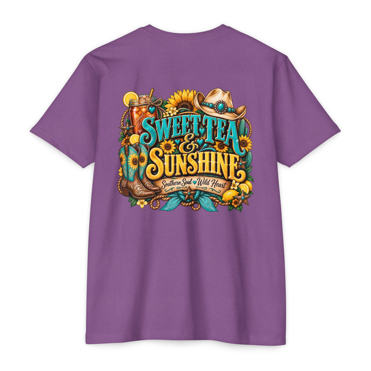 Southern Sweetheart T-Shirt — "Sweet Tea & Sunshine" Graphic Tee