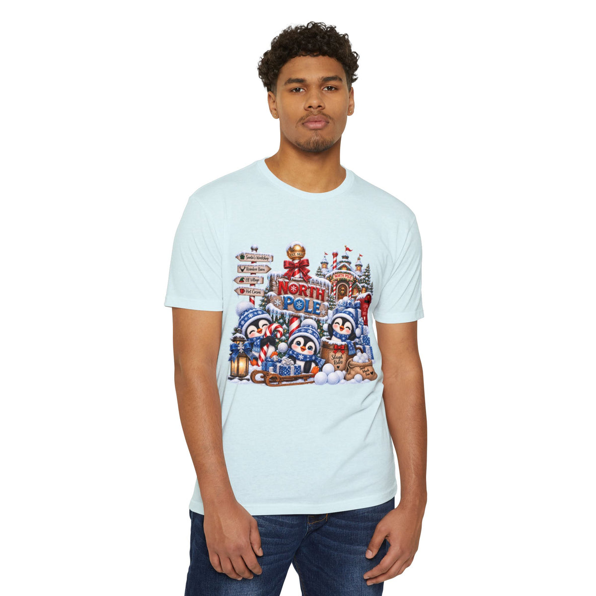 Christmas North Pole Penguins T-Shirt