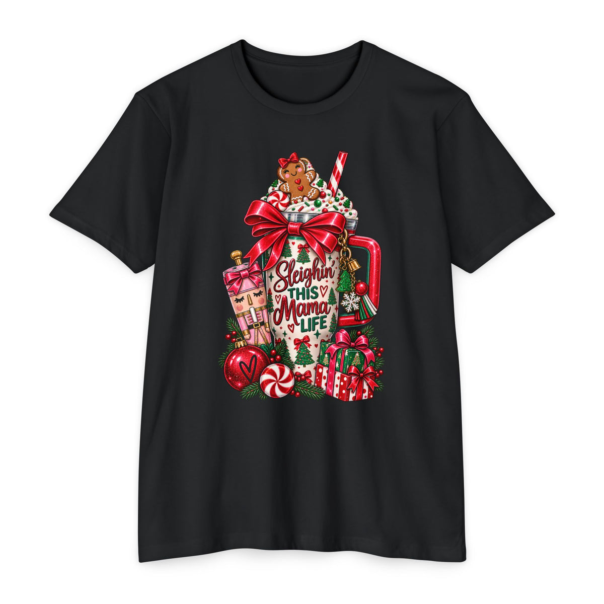 Christmas ‘Sleighing This Mama Life’ T-Shirt