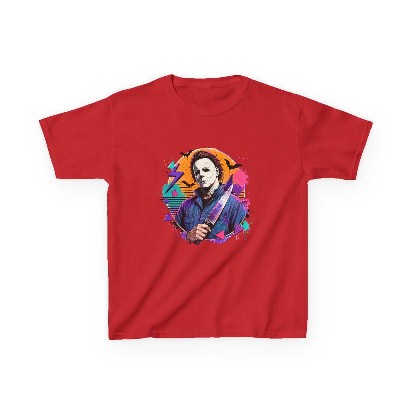 Kids T-Shirt — Colorful Retro Michael Myers Horror Tee