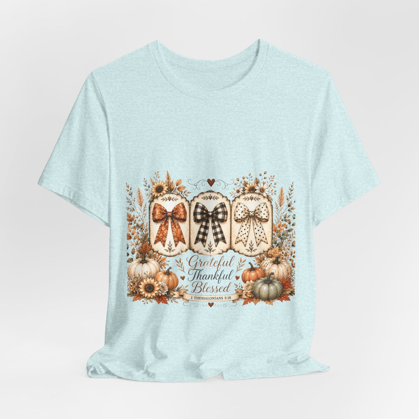 Thankful Grateful Blessed Fall Tee