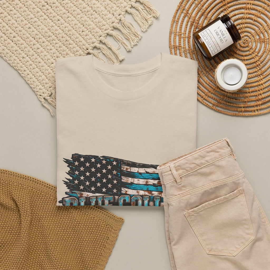 Blue Collar T-Shirt — "Blue Collar Made" & "American Blue Collar" Patriotic Workwear Tee