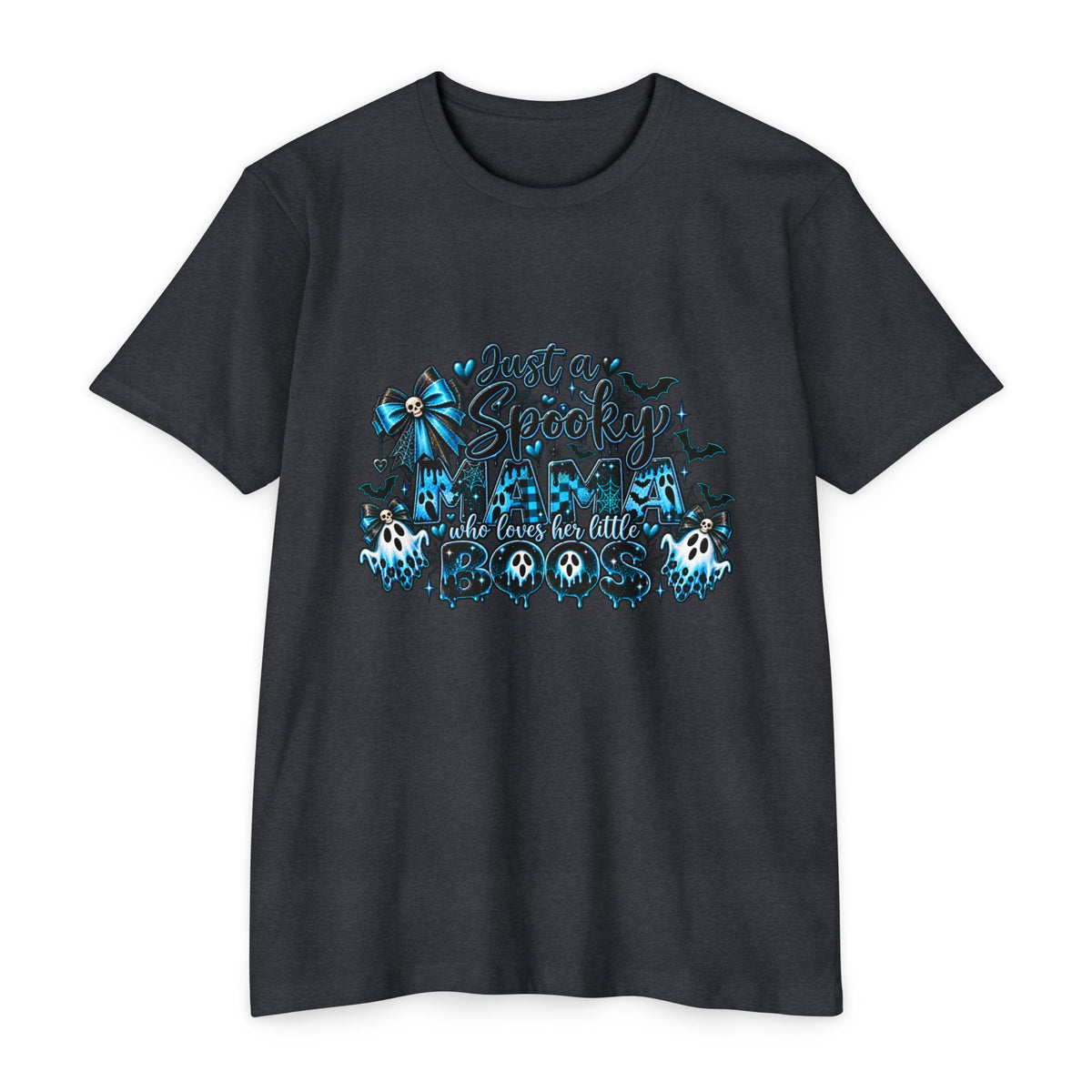 Spooky Cute Blue Skull Halloween T-Shirt