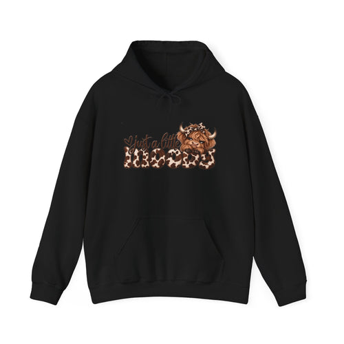 Buffalo Leopard Print Hoodie – 'Just a Lil' Wild' Graphic Sweatshirt