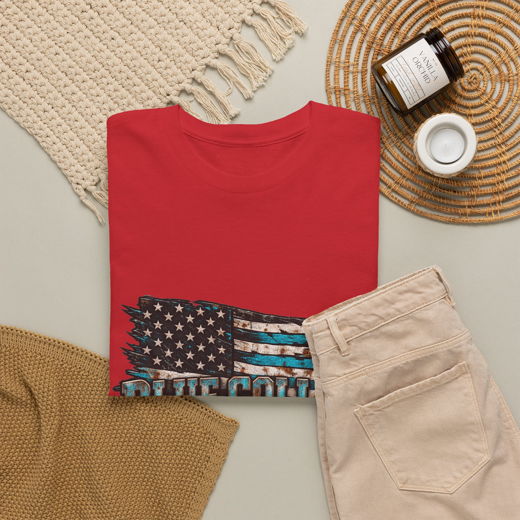 Blue Collar T-Shirt — "Blue Collar Made" & "American Blue Collar" Patriotic Workwear Tee