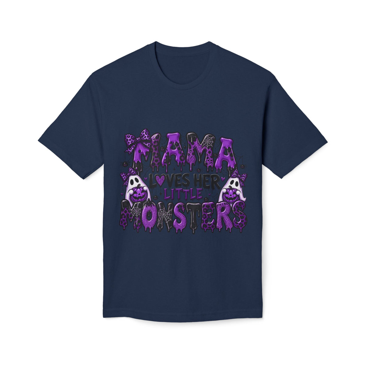 Mama Loves Her Little Monsters T-Shirt — Cute Purple Halloween Mom Tee