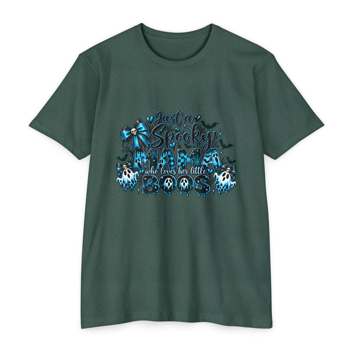 Spooky Cute Blue Skull Halloween T-Shirt