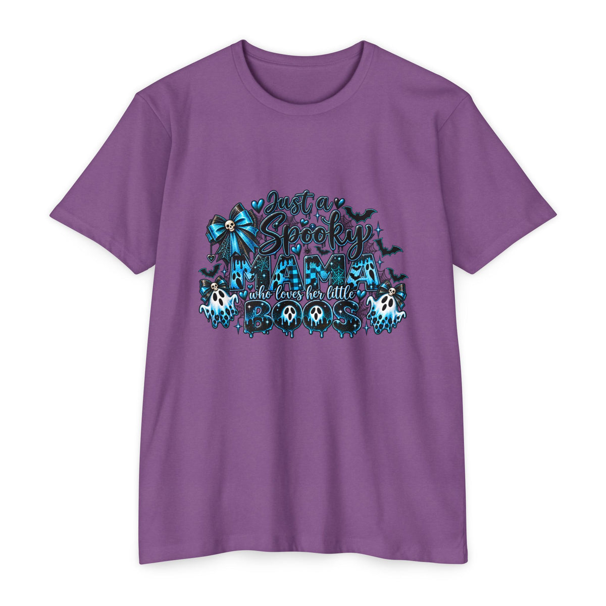 Spooky Cute Blue Skull Halloween T-Shirt