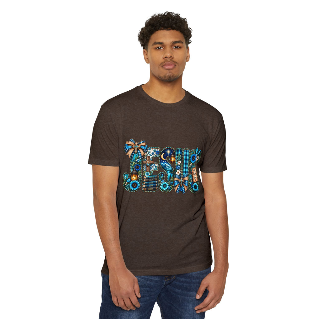 T-Shirt — Rustic Floral 'Blessed' Graphic Tee