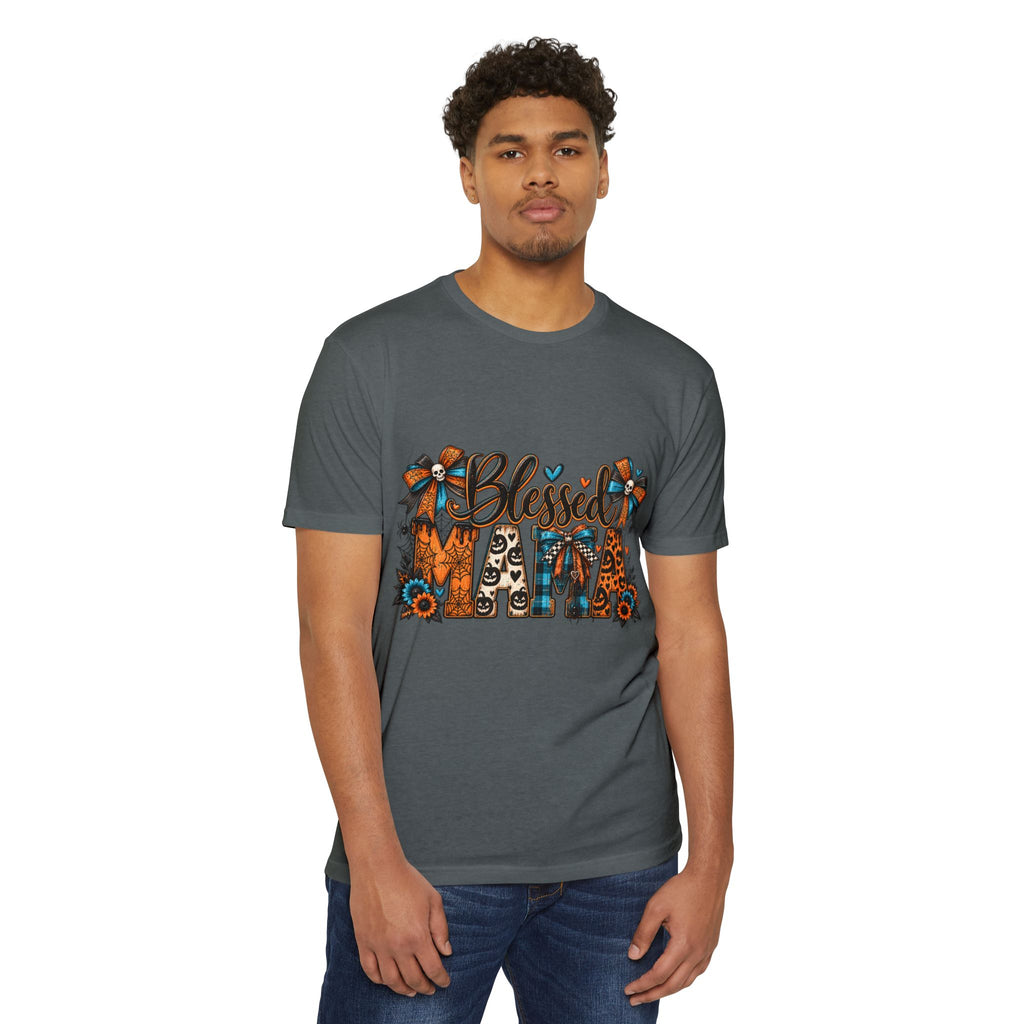 Blessed Mama T-Shirt — Floral Leopard Fall Mother's Day Tee