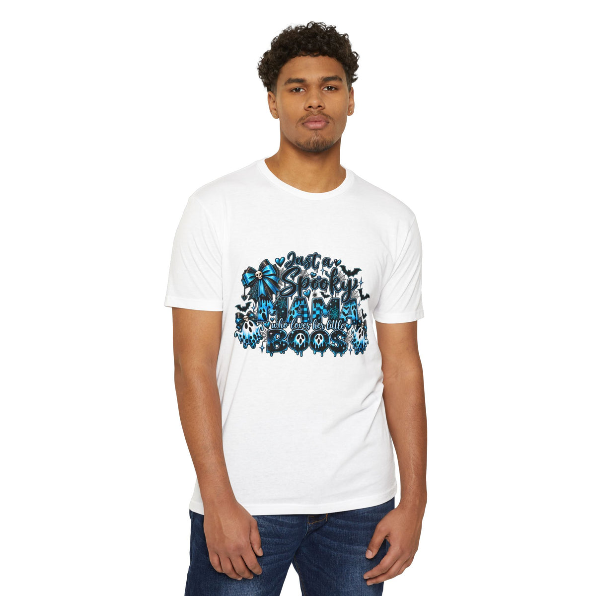 Spooky Cute Blue Skull Halloween T-Shirt