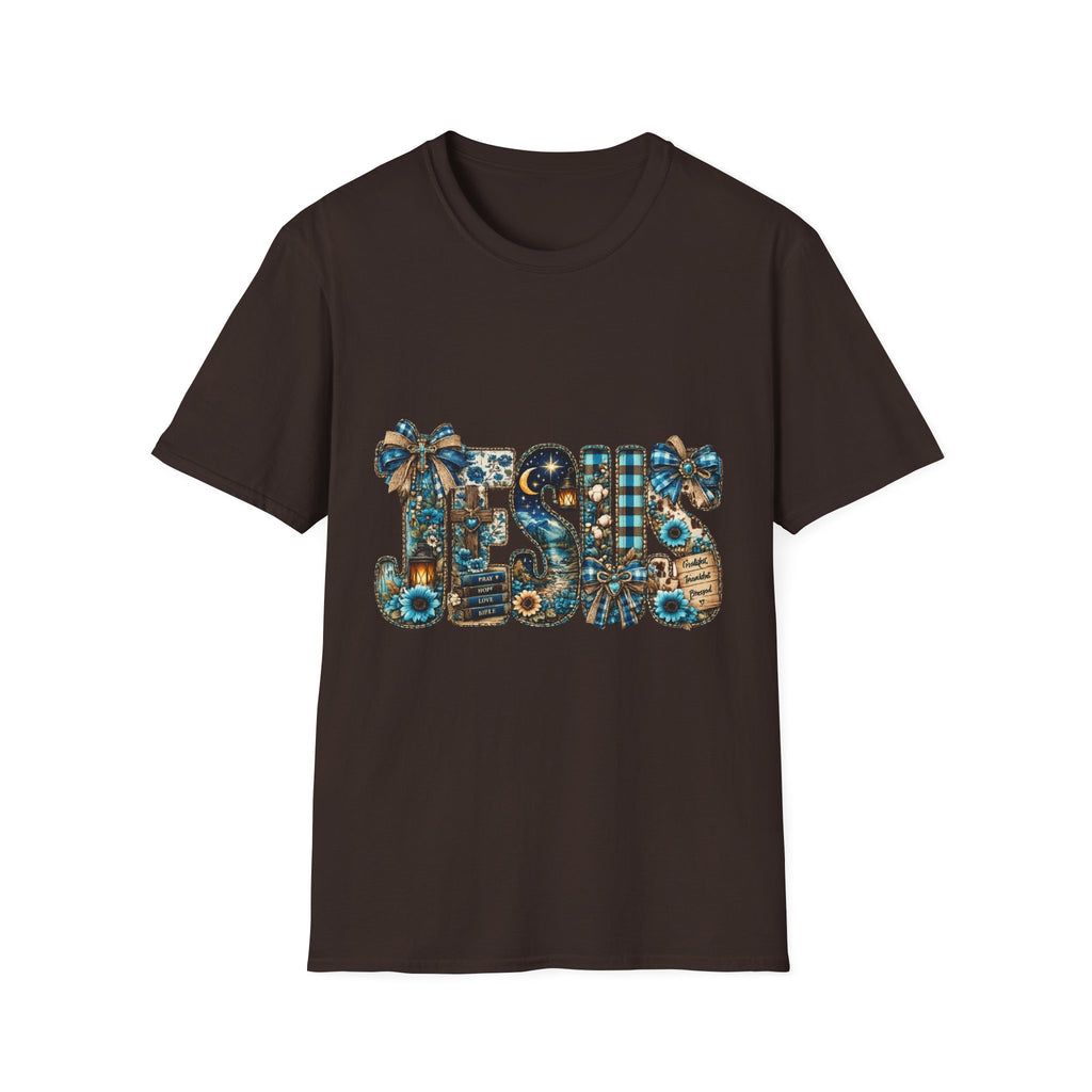 T-Shirt - 'TIS' Holiday Patchwork Design: Festive Vintage Ornaments & Plaid