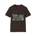 T-Shirt - 'TIS' Holiday Patchwork Design: Festive Vintage Ornaments & Plaid