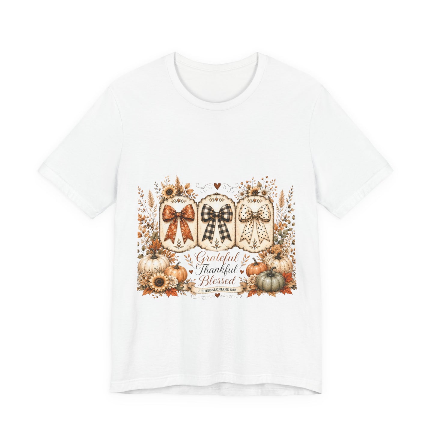 Thankful Grateful Blessed Fall Tee