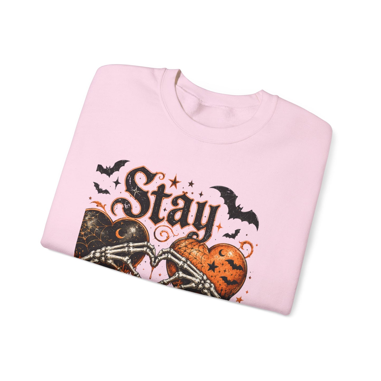 Stay Creepy Sweatshirt — Halloween Heart Gothic Crewneck