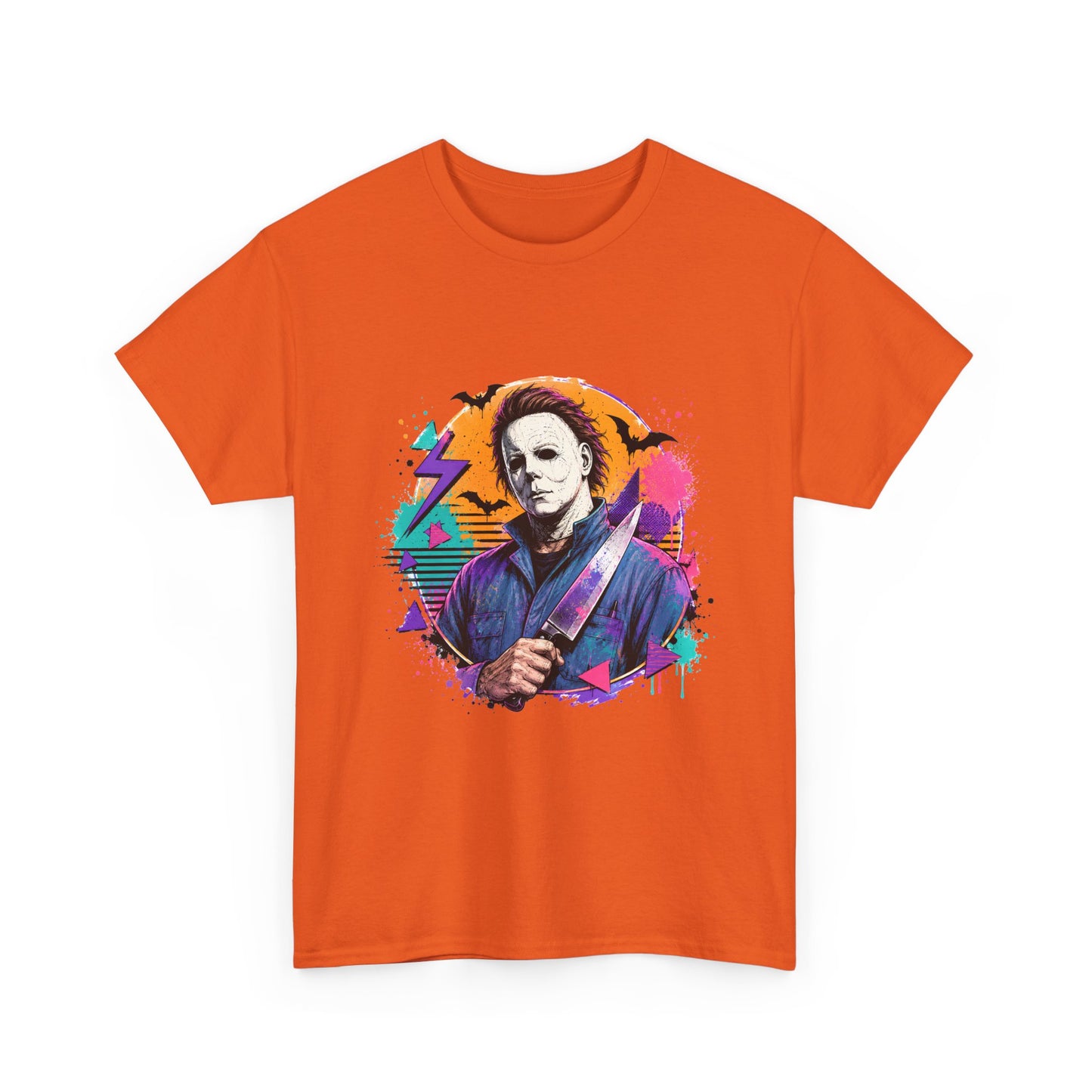 Retro Neon Horror Character Graphic Tee