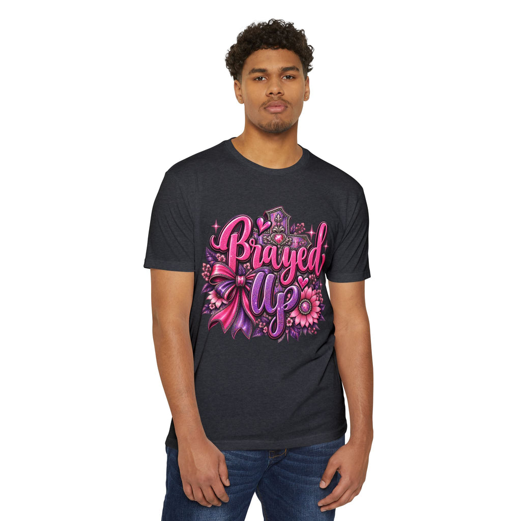 Braved Up T-Shirt — Pink Floral Encouragement Tee