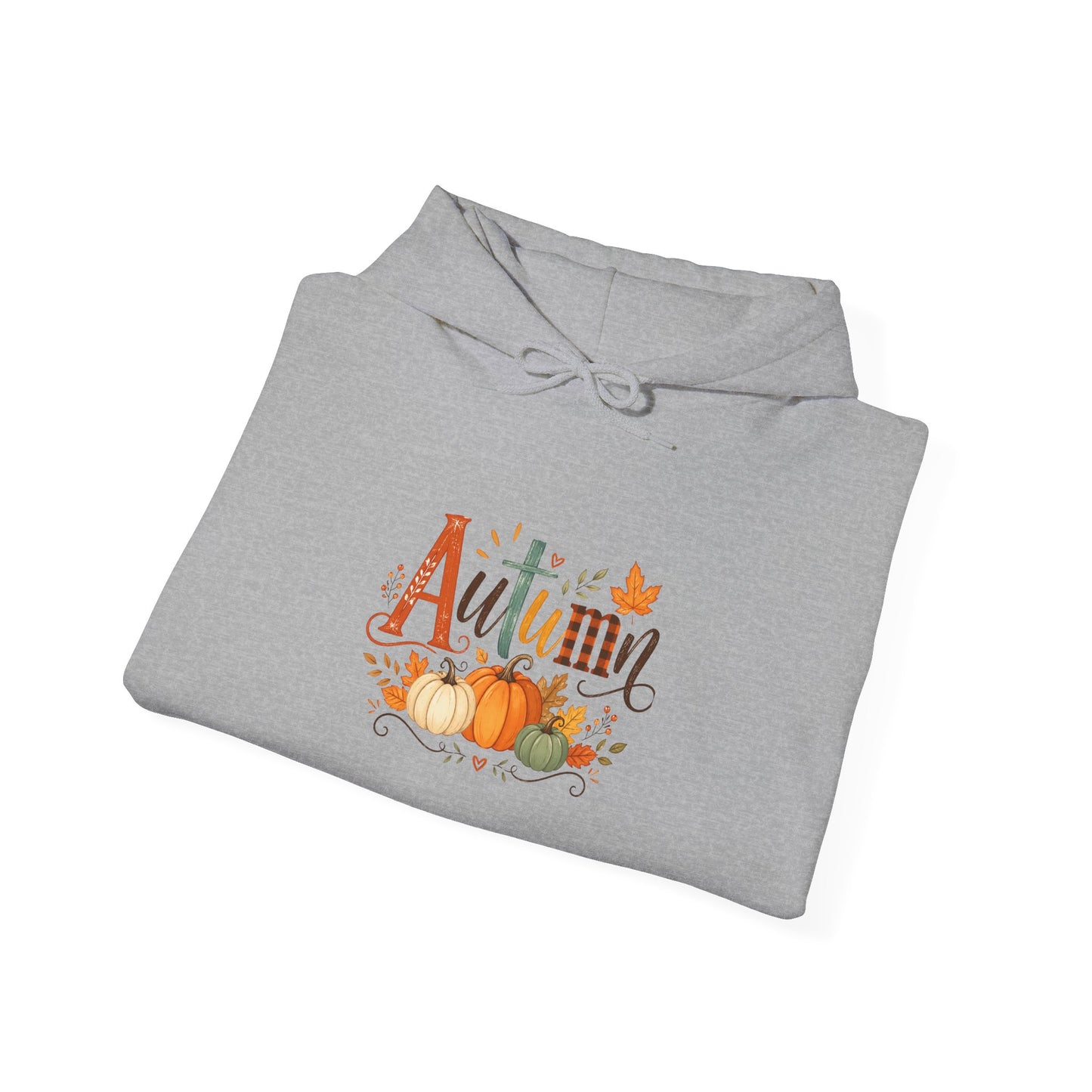 Autumn Pumpkins Hoodie — Cozy Fall Sweatshirt with 'Autumn' Pumpkin Design