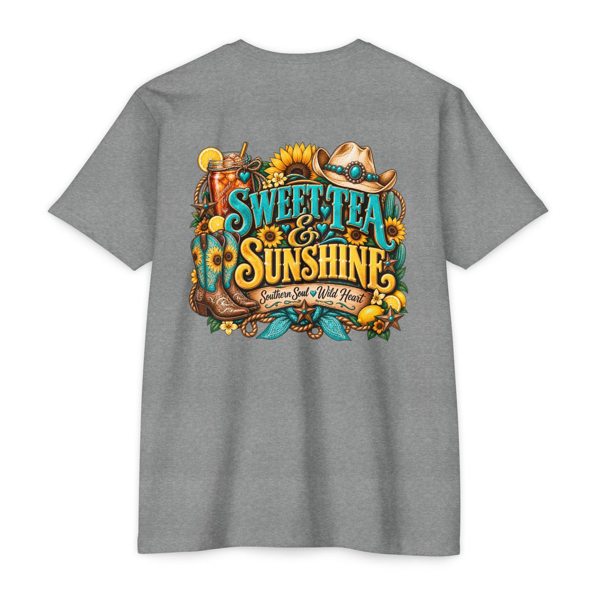 Southern Sweetheart T-Shirt — "Sweet Tea & Sunshine" Graphic Tee
