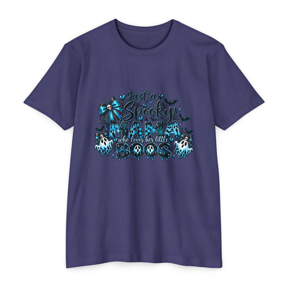 Spooky Cute Blue Skull Halloween T-Shirt