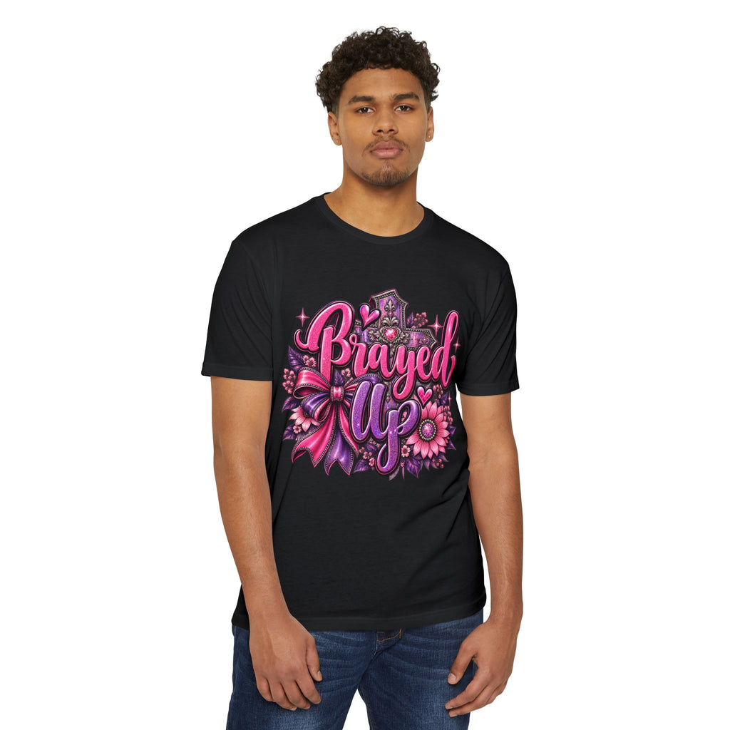 Braved Up T-Shirt — Pink Floral Encouragement Tee